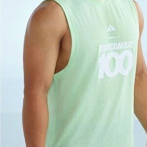 adidas Men's LES MILLS Light Green Tank Top